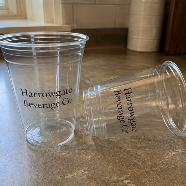 Custom disposable plastic cups — customer photo