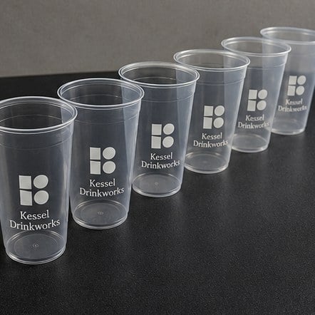 Promotional custom disposable plastic cups with company logo